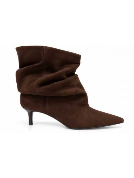 Stivaletto Donna Nero Effetto Scamosciato – Tacco 5 Cm