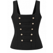 Top Corsetto Con Bottoni Gioiello