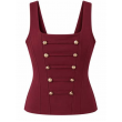 Top Corsetto Con Bottoni Gioiello