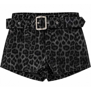 Short Leopard Con Cintura – Taglia Unica