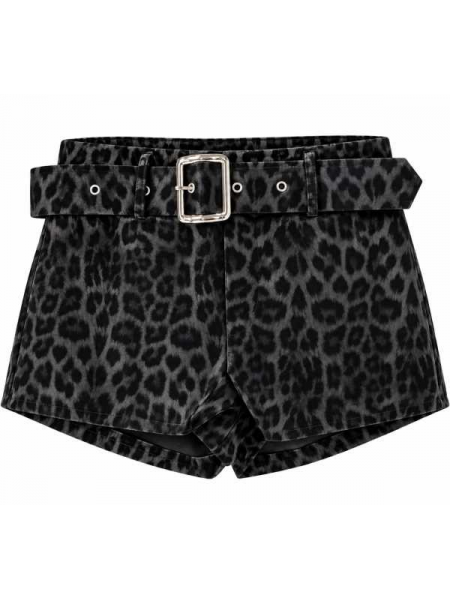 Short Leopard Con Cintura – Taglia Unica