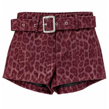 Short Leopard Con Cintura – Taglia Unica