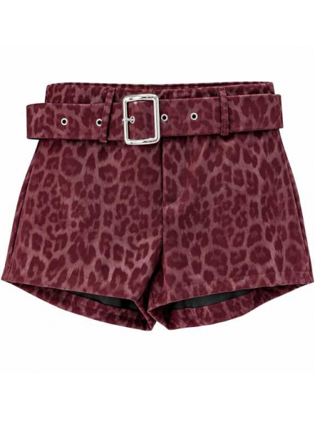 Short Leopard Con Cintura – Taglia Unica