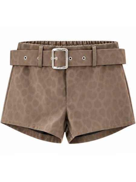 Short Leopard Con Cintura – Taglia Unica