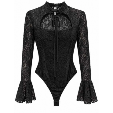 Body In Pizzo Con Maniche A Campana