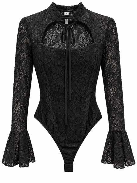 Body In Pizzo Con Maniche A Campana