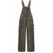 Salopette Denim Leopardata