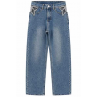 Jeans Wide Leg Con Strass