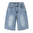 Bermuda Denim Wide Leg Con Strass