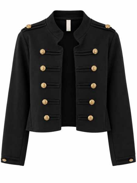 Giacca Corta Military Con Bottoni Gioiello