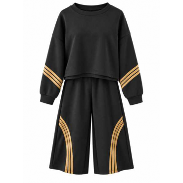 Coordinato Sporty Chic Con Pantalone Ampio