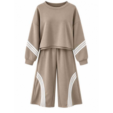 Coordinato Sporty Chic Con Pantalone Ampio