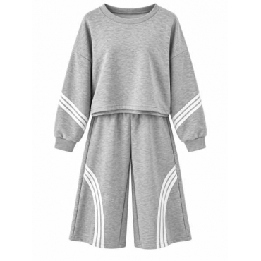 Coordinato Sporty Chic Con Pantalone Ampio