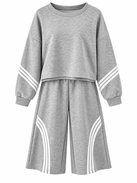 Coordinato Sporty Chic Con Pantalone Ampio