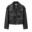 Giubbino Biker Oversize Effetto Pelle