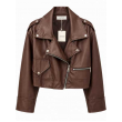 Giubbino Biker Oversize Effetto Pelle