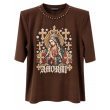 T-Shirt Donna Amorami Con Spalline E Perle