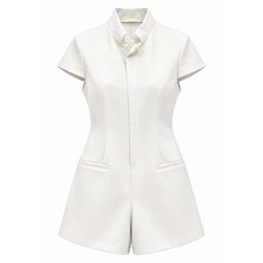 Tutina Corta Donna Con Collo Alto