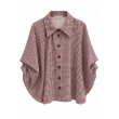 Camicia Oversize Vichy Con Maniche Drappeggiate