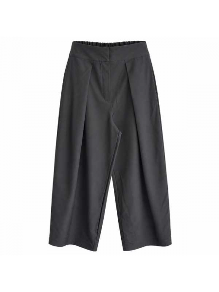 Pantalone Donna A Gamba Ampia Con Pinces