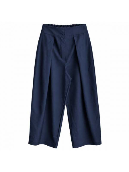 Pantalone Donna A Gamba Ampia Con Pinces
