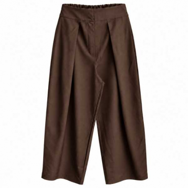 Pantalone Donna A Gamba Ampia Con Pinces