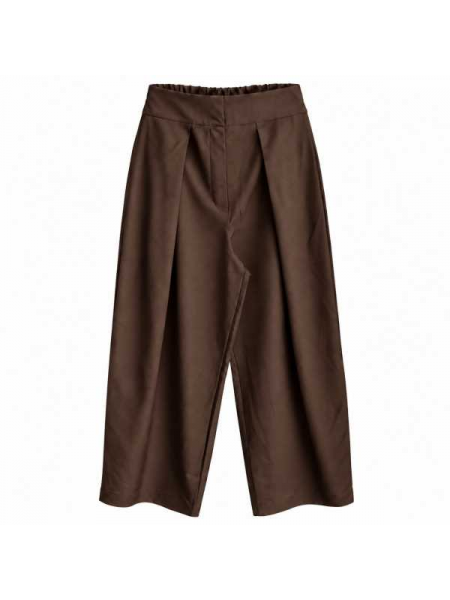 Pantalone Donna A Gamba Ampia Con Pinces