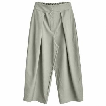 Pantalone Donna A Gamba Ampia Con Pinces