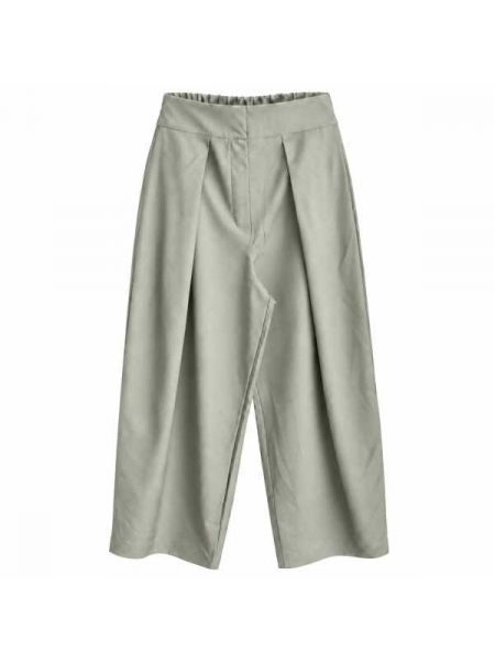 Pantalone Donna A Gamba Ampia Con Pinces