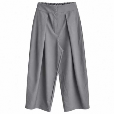 Pantalone Donna A Gamba Ampia Con Pinces