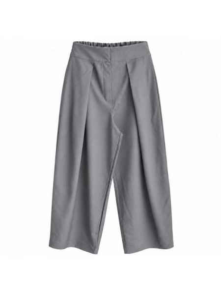 Pantalone Donna A Gamba Ampia Con Pinces