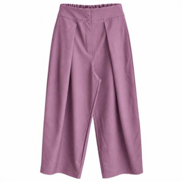 Pantalone Donna A Gamba Ampia Con Pinces