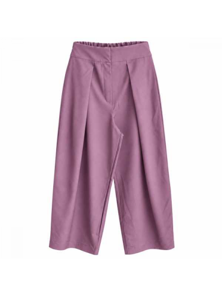 Pantalone Donna A Gamba Ampia Con Pinces