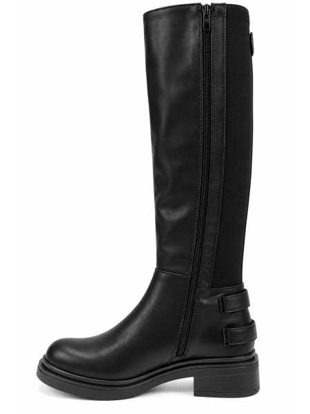 Stivale Alto Con Zip E Inserto Elasticizzato – Tacco 4 Cm