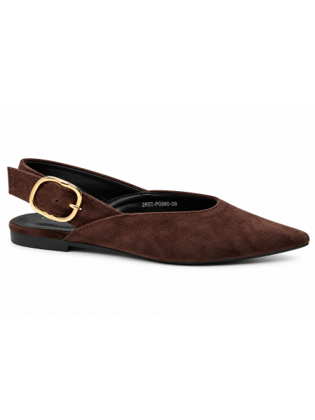 Slingback Donna A Punta Con Fibbia Dorata – Tacco 2 Cm

