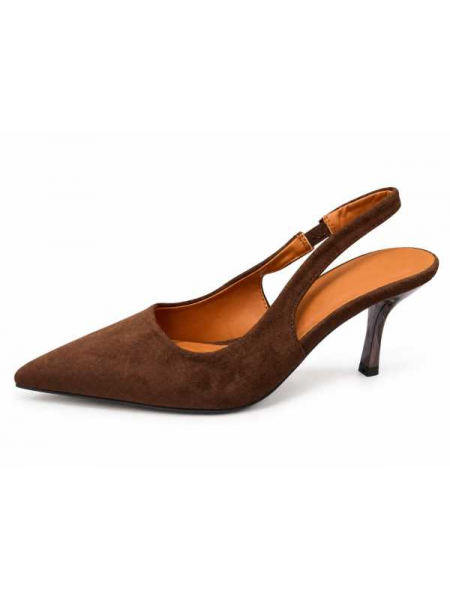 Slingback A Punta Effetto Scamosciato – Art. 8844-04