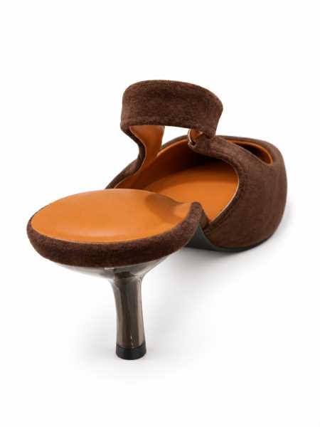 Slingback A Punta Effetto Scamosciato – Art. 8844-04