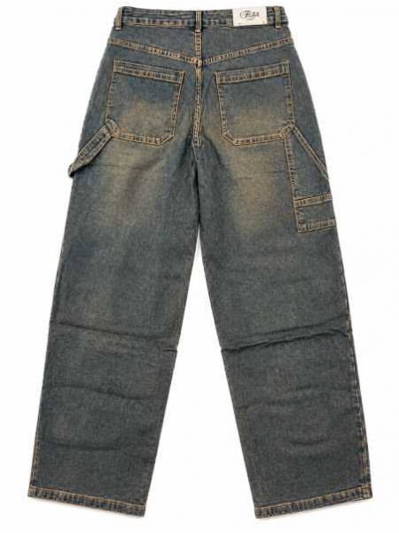 Jeans Donna Cargo Wide Leg Lavaggio Vintage