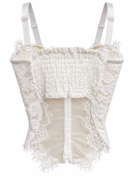 Corpetto Donna In Pizzo Floreale