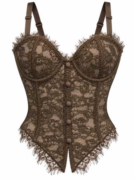 Corpetto Donna In Pizzo Floreale