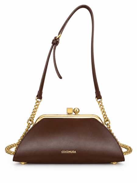 Borsa Coconuda Con Chiusura Dorata E Tracolla A Catena