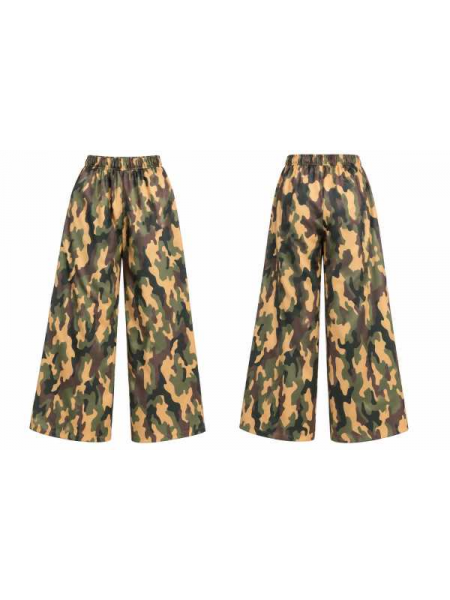 Coordinato Donna Camouflage Con Giacca Zip E Pantaloni Ampi