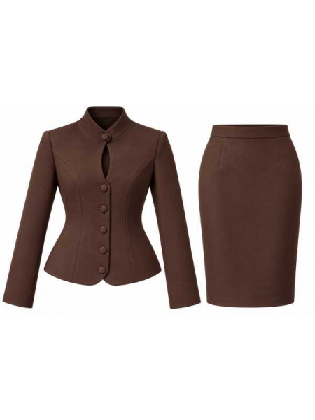 Completo Donna Giacca Sagomata + Gonna Midi