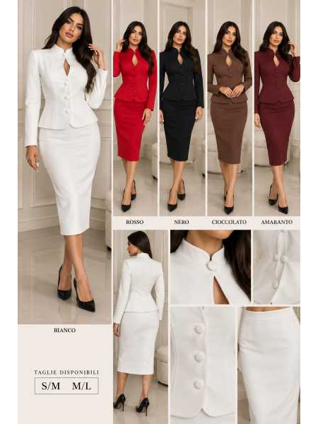 Completo Donna Giacca Sagomata + Gonna Midi
