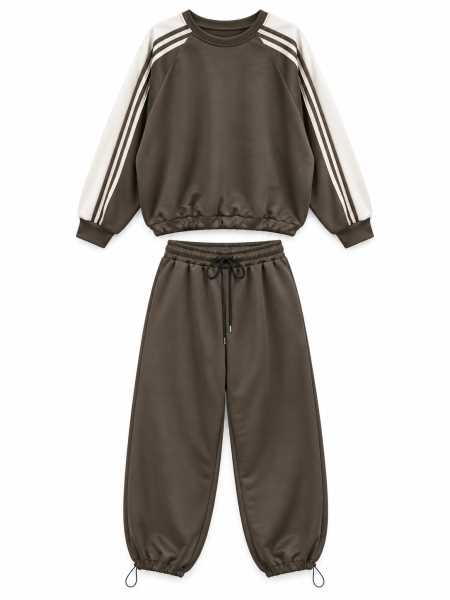 Coordinato Donna Con Fasce Crema E Pantalone A Palloncino