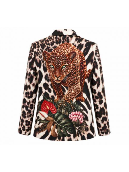 Blazer Donna Animalier “Wild” Con Stampa Leopardo