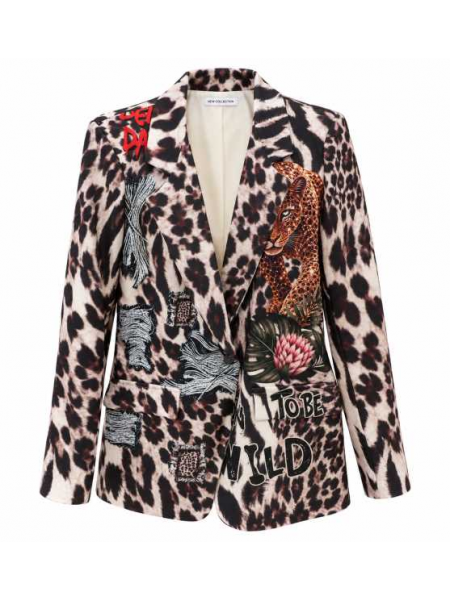 Blazer Donna Animalier “Wild” Con Stampa Leopardo
