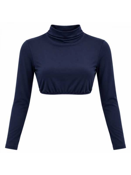 Top Crop Donna A Collo Alto