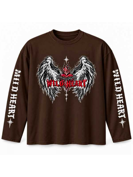 Maglia Oversize Wild Heart Con Maxi Spalline