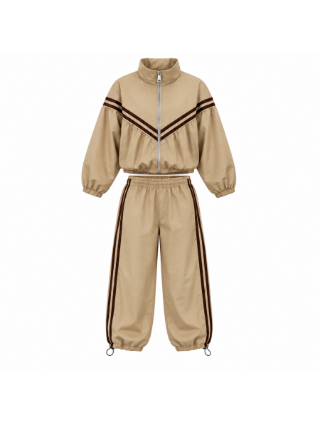 Completo Tuta Donna Sport Chic Con Bande A Contrasto 